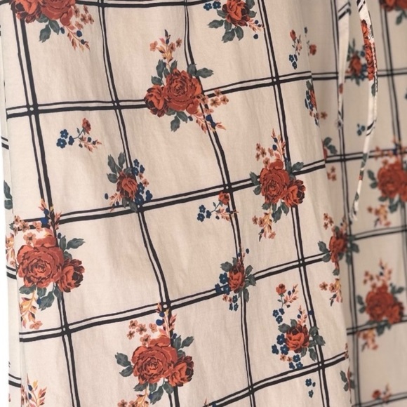 Zara Womens Floral Midi Dress M White Ruffle Collar Cottagecore Boho Peasant - Picture 5 of 10